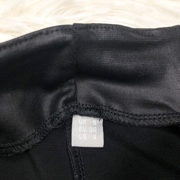 ASOS Black Faux Leather Leggings Size 4 - Picture 6 of 7